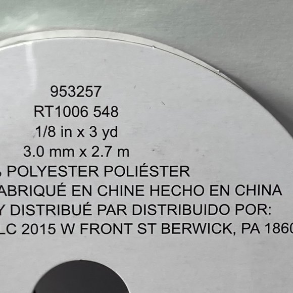 Green Rat Tail Cord Trim Ribbon 12 Rolls Offray Crafts Scrapbook Gift Wrap 1/8" - Picture 14 of 16